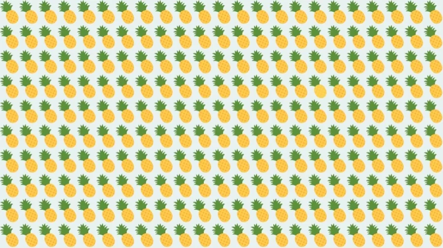 Optical Illusion Brain Test: Can you find the Odd Pineapple within 12 Seconds?