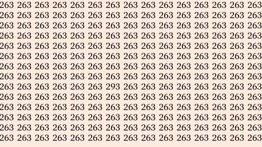 If you have Sharp Eyes find the number 293 among 292 in 10 seconds