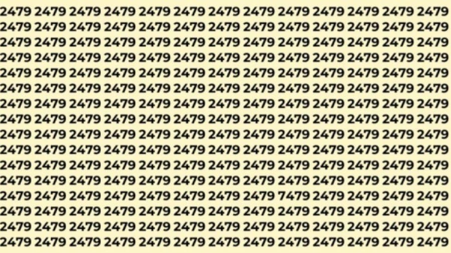 Observation Skills Test: Can you find the number 7479 in 12 seconds?