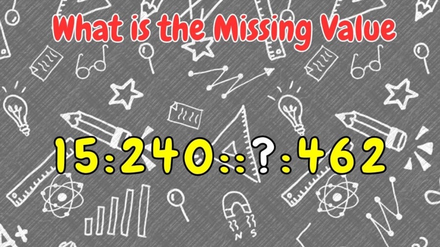Brain Teaser IQ Test: What is the Missing Value 15:240::?:462