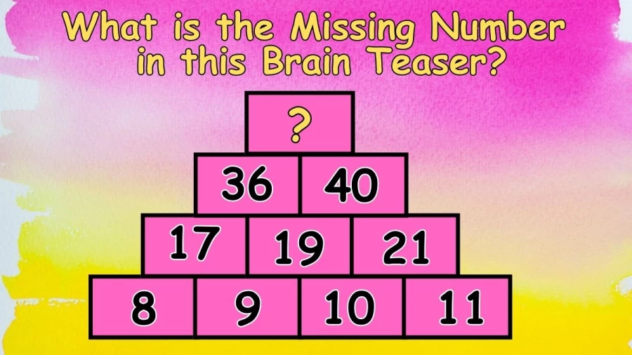 IQ And Aptitude Tests - What is the Missing Number in this Brain Teaser?