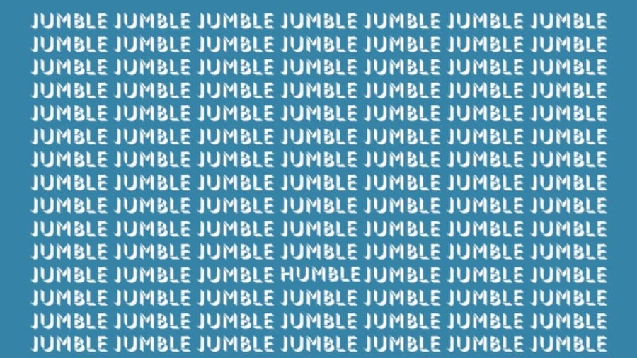 Optical Illusion: Can you find the Word Humble among Jumble in 10 Seconds?