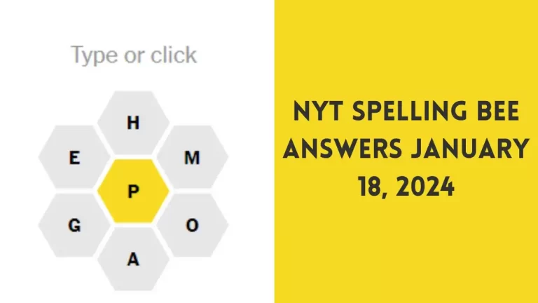 NYT Spelling Bee Answers January 18 2024