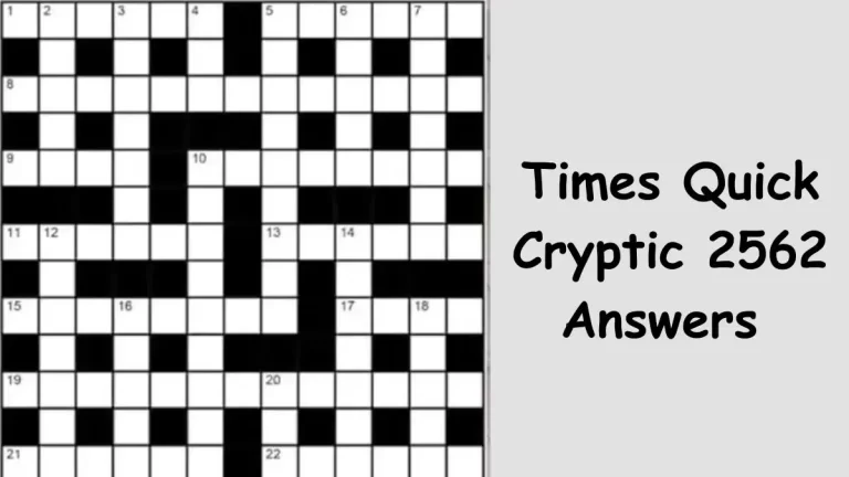 Times Quick Cryptic 2562 Answers Today January 03, 2024