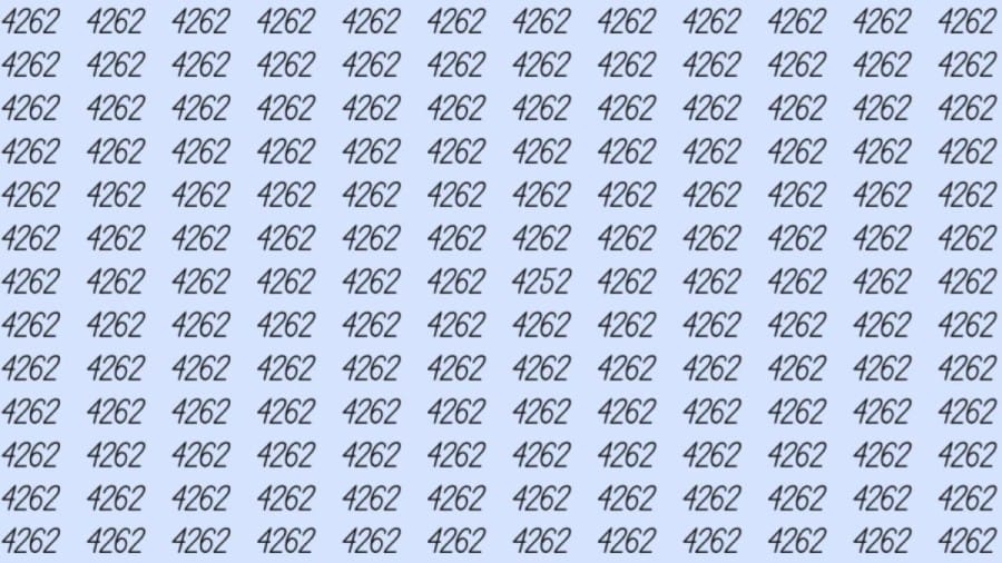 Can You Spot 4252 among 4262 in 5 Seconds? Explanation and Solution to the Optical Illusion