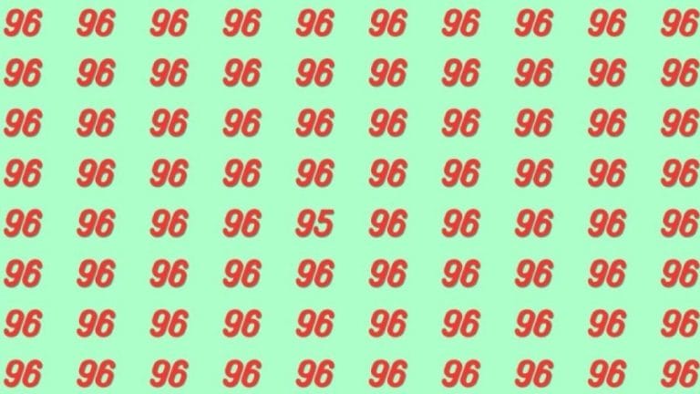 Observation Skill Test: Can you find the number 95 among 96 in 10 seconds?