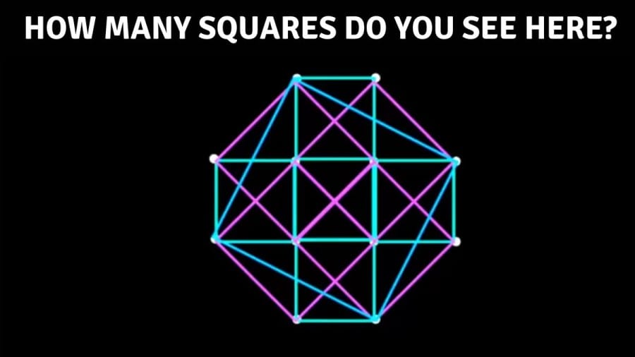 Brain Teaser Eye Test: How Many Squares do you see here?