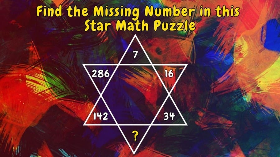 Brain Teaser: Find the Missing Number in this Star Math Puzzle