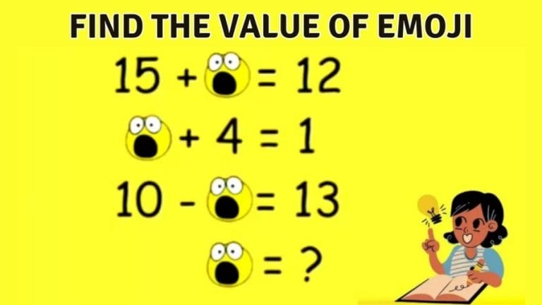 Brain Teaser: Find the Value of Emoji in this Tricky Math Test