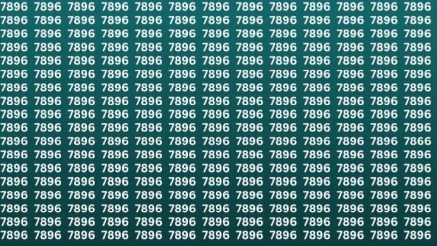 Optical Illusion: If you Hawks Eyes find the Number 7866 among 7896 in 12 seconds?