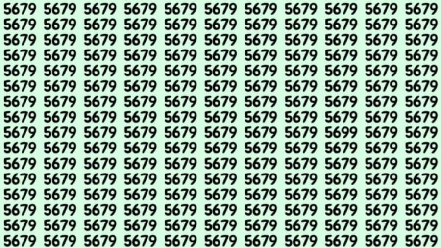 Observation Skill Test: Can you find the number 5699 among 5679 in 12 seconds?