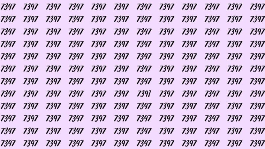 Can You Spot 7391 among 7397 in 30 Seconds? Explanation And Solution To The Optical Illusion